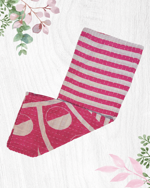 Kantha Kitchen Towel | Valentine's Day - Asha Project Kantha - Saree - Handmade