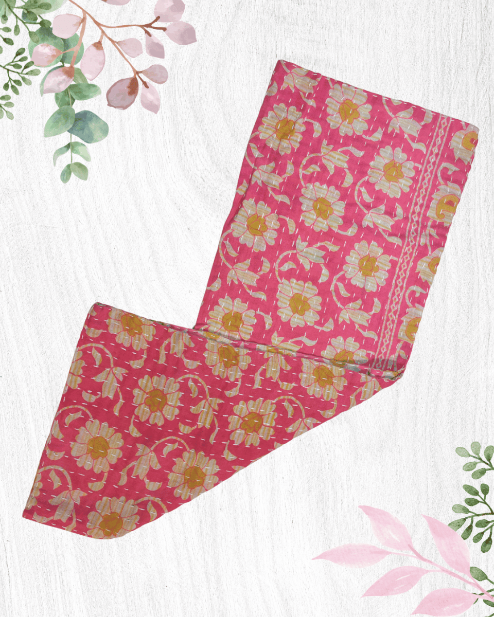 Kantha Kitchen Towel | Valentine's Day - Asha Project Kantha - Saree - Handmade