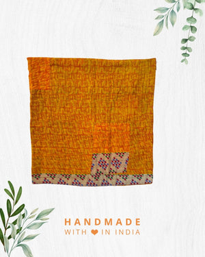 Kantha Mini Throw Blanket - Asha Project Kantha - Saree - Handmade