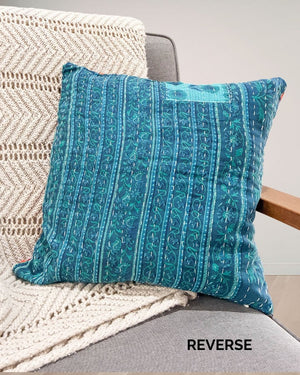 Kantha Pillow Cover - Asha Project Kantha - Saree - Handmade