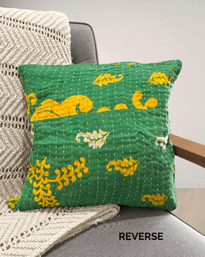 Kantha Pillow Cover - Asha Project Kantha - Saree - Handmade