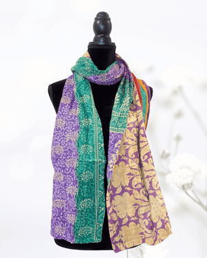 Kantha Scarf - Asha Project Kantha - Saree - Handmade