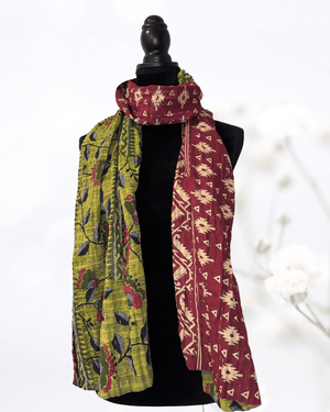 Kantha Scarf - Asha Project Kantha - Saree - Handmade