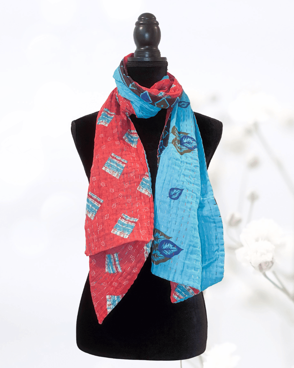 Kantha Scarf - Asha Project Kantha - Saree - Handmade