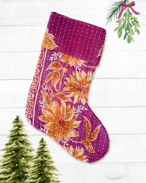 Kantha Stocking - Asha Project Kantha - Saree - Handmade