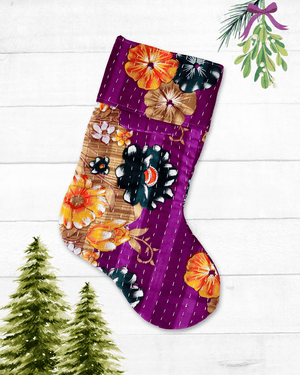 Kantha Stocking - Asha Project Kantha - Saree - Handmade