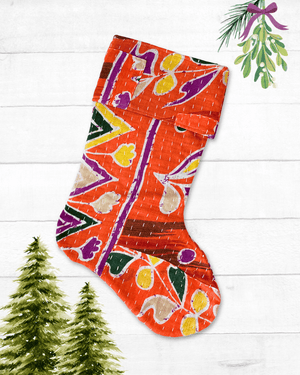 Kantha Stocking - Asha Project Kantha - Saree - Handmade