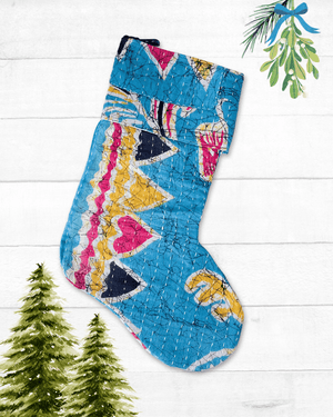 Kantha Stocking - Asha Project Kantha - Saree - Handmade