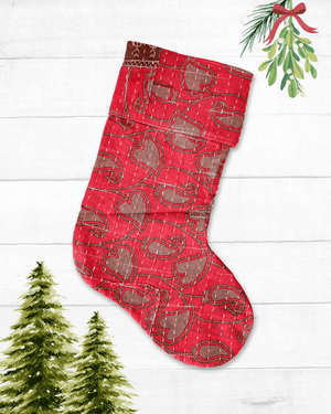 Kantha Stocking - Asha Project Kantha - Saree - Handmade