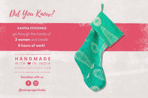 Kantha Stocking | Assorted - Asha Project Kantha - Saree - Handmade