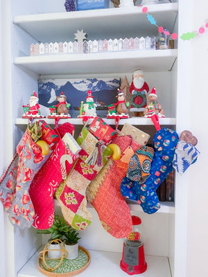 Kantha Stocking | Assorted - Asha Project Kantha - Saree - Handmade