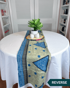 Kantha Table Runner | 60in - Asha Project Kantha - Saree - Handmade