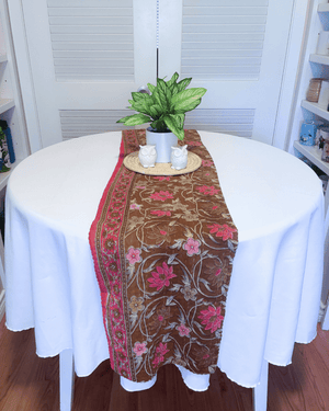 Kantha Table Runner | 60in - Asha Project Kantha-Saree-Handmade