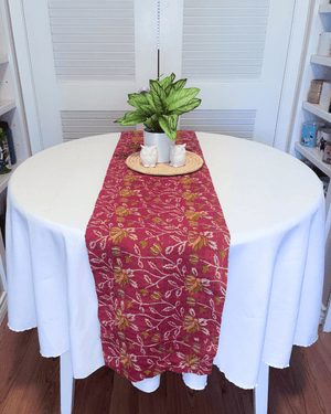 Kantha Table Runner | 60in - Asha Project Kantha-Saree-Handmade