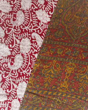 Kantha Table Runner | 60in - Asha Project Kantha-Saree-Handmade