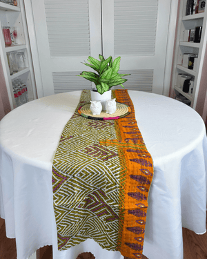 Kantha Table Runner | 60in - Asha Project Kantha - Saree - Handmade