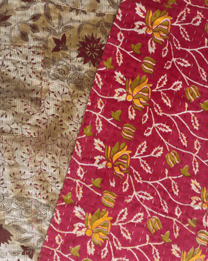 Kantha Table Runner | 60in - Asha Project Kantha-Saree-Handmade