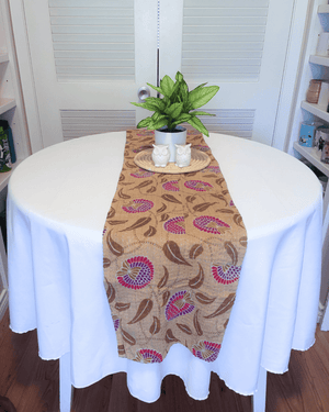 Kantha Table Runner | 60in - Asha Project Kantha-Saree-Handmade