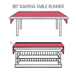 Kantha Table Runner | 60in - Asha Project Kantha - Saree - Handmade