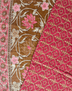 Kantha Table Runner | 60in - Asha Project Kantha-Saree-Handmade
