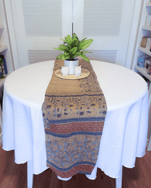 Kantha Table Runner | 60in - Asha Project Kantha-Saree-Handmade
