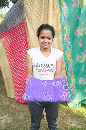 Kantha Table Runner | 60in - Asha Project Kantha - Saree - Handmade