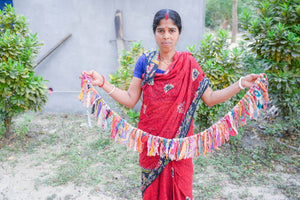 Kantha Tassel Garland | Valentines Day - Asha Project Kantha - Saree - Handmade