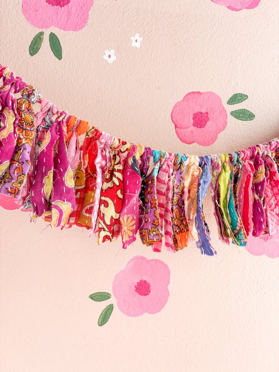Kantha Tassel Garland | Valentines Day - Asha Project Kantha - Saree - Handmade