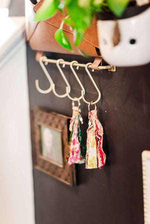 Kantha Tassel Keychain - Asha Project Kantha - Saree - Handmade