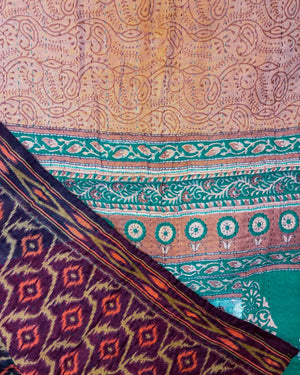 Kantha Throw Blanket - Asha Project Kantha-Saree-Handmade