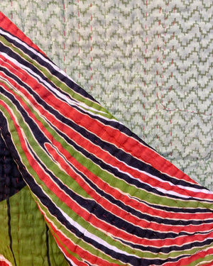 Kantha Throw Blanket - Asha Project Kantha - Saree - Handmade