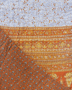 Kantha Throw Blanket - Asha Project Kantha - Saree - Handmade