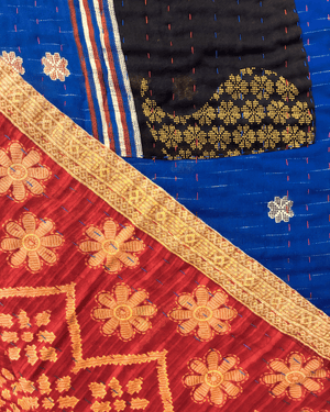 Kantha Throw Blanket - Asha Project Kantha - Saree - Handmade