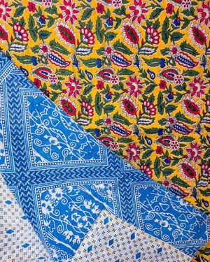 Kantha Throw Blanket - Asha Project Kantha - Saree - Handmade