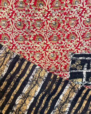 Kantha Throw Blanket - Asha Project Kantha - Saree - Handmade