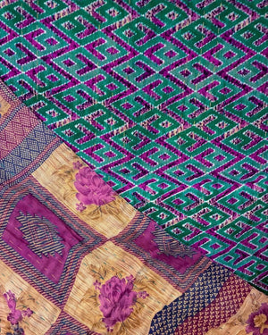 Kantha Throw Blanket - Asha Project Kantha - Saree - Handmade