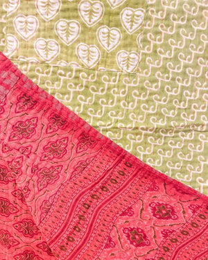 Kantha Throw Blanket - Asha Project Kantha - Saree - Handmade