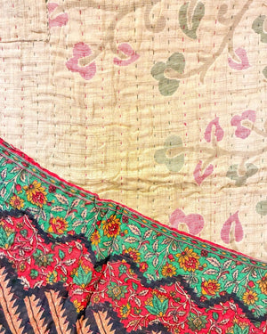 Kantha Throw Blanket | Christmas - Asha Project Kantha - Saree - Handmade