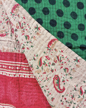 Kantha Throw Blanket | Christmas - Asha Project Kantha - Saree - Handmade