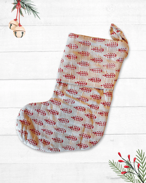 Mini Kantha Stocking - Asha Project Kantha - Saree - Handmade