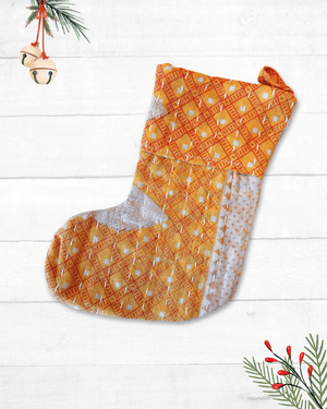 Mini Kantha Stocking - Asha Project Kantha - Saree - Handmade