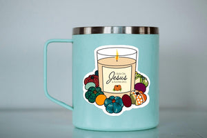 Mini Saree Pumpkin Wreath | Vinyl Sticker - Asha Project Kantha - Saree - Handmade