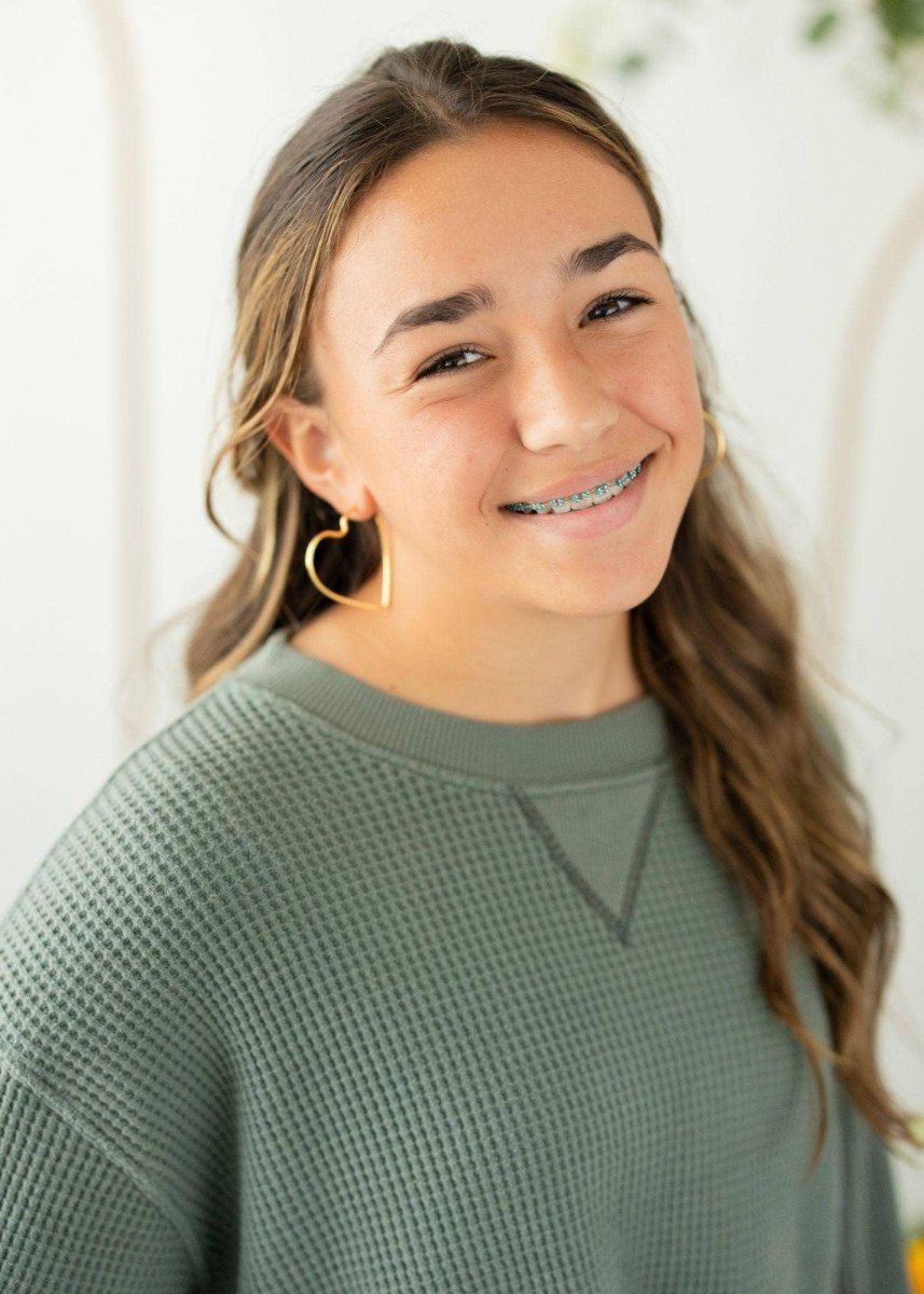 Open Heart Hoops | Gold - Asha Project Kantha - Saree - Handmade