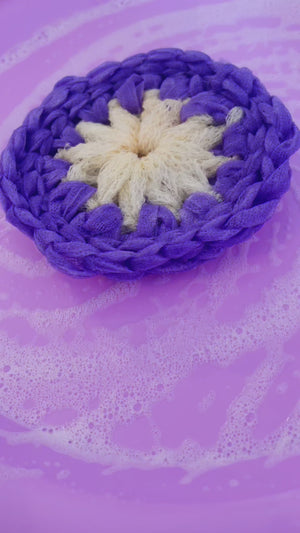 Handmade dish scrubber crafted with care by at-risk women in India, supporting empowerment and sustainable livelihoods.