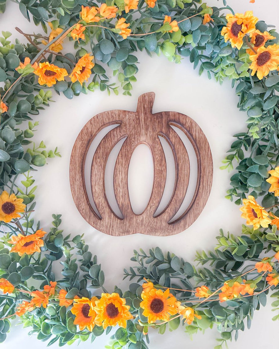 Pumpkin Trivet | Mango Wood - Asha Project Kantha-Saree-Handmade