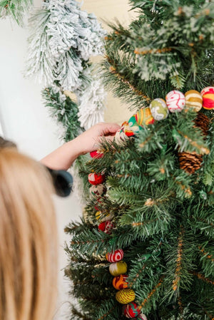 Saree Bead Garland | Christmas - Asha Project Kantha - Saree - Handmade