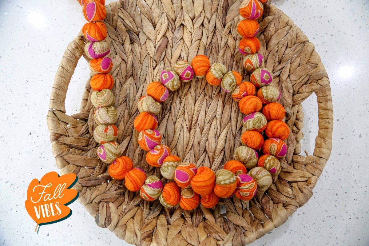 Saree Bead Garland | Pattern - Asha Project Kantha - Saree - Handmade