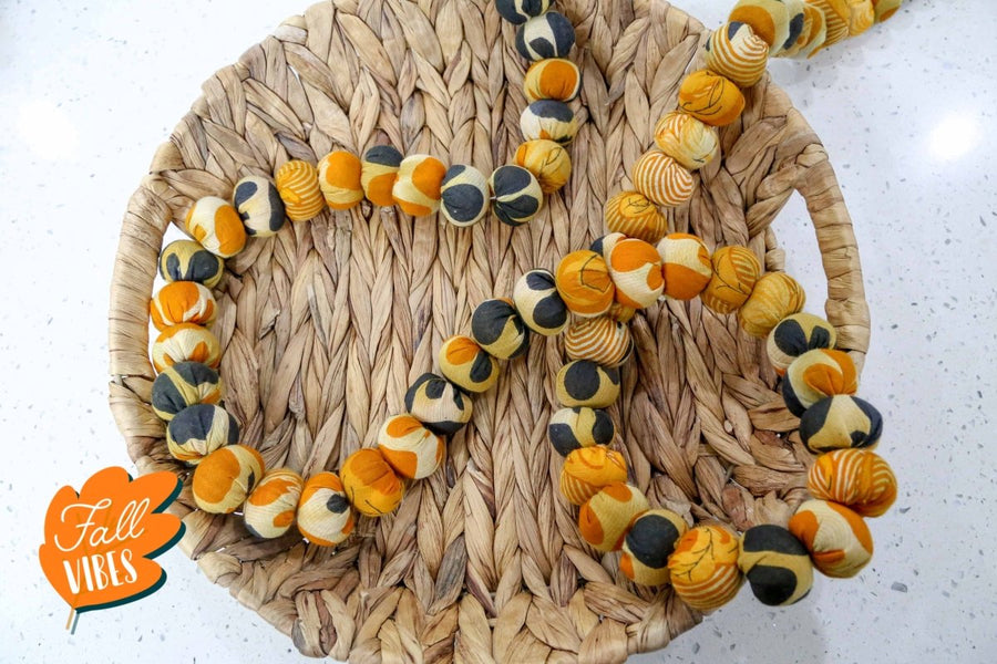 Saree Bead Garland | Pattern - Asha Project Kantha - Saree - Handmade
