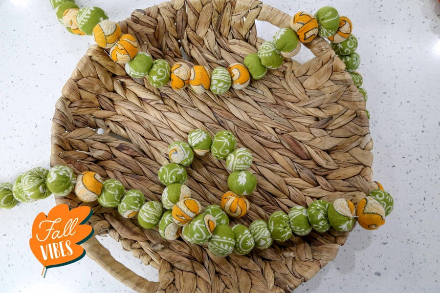 Saree Bead Garland | Pattern - Asha Project Kantha - Saree - Handmade