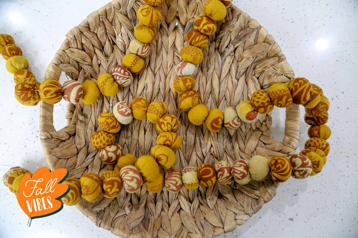 Saree Bead Garland | Pattern - Asha Project Kantha - Saree - Handmade